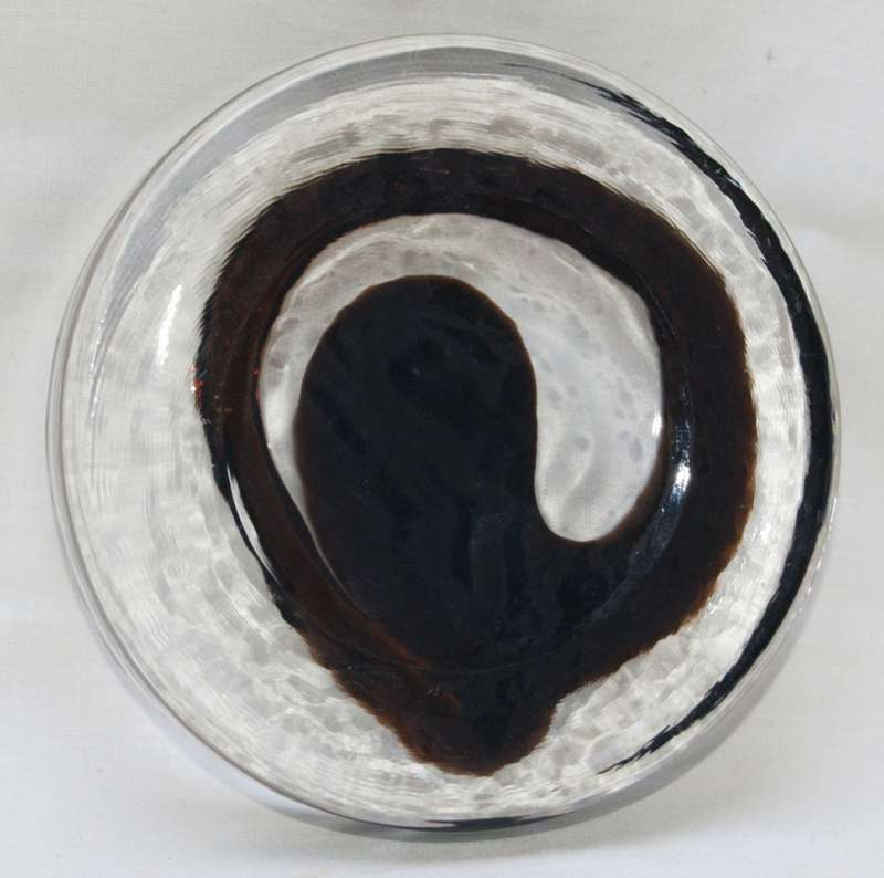 Vintage Hand Blown Glass Rondell Paperweight