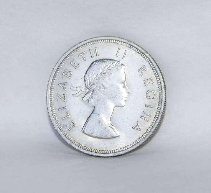1955 Silver 5 Shilling (Crown) (UNC) 28.3g @@@ CCCRRRAAAZZZYYY R1 START