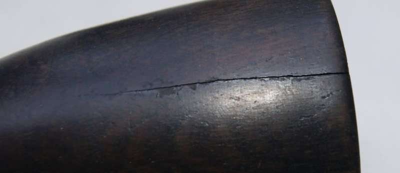 5 Piece Ebony Hand Made Vase with 4 Cups (2 Cups Cracked)