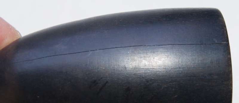 5 Piece Ebony Hand Made Vase with 4 Cups (2 Cups Cracked)