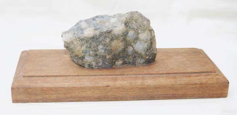 Gold Bearing Rock Mounted on Wooden Plinth