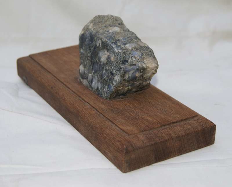 Gold Bearing Rock Mounted on Wooden Plinth