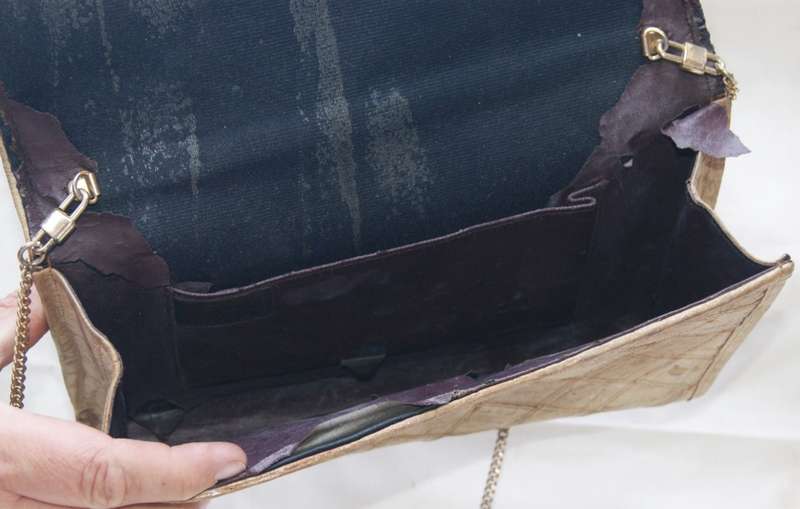 Stitched Leather Handbag (Exceleather)