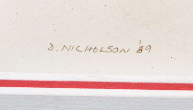 D. Nicholson Signed Original Artwork 1989