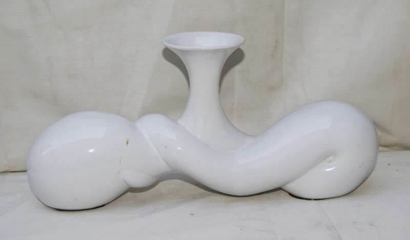 Decorative White Ceramic Vase