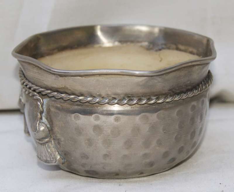 Candle in Silver Plated Container