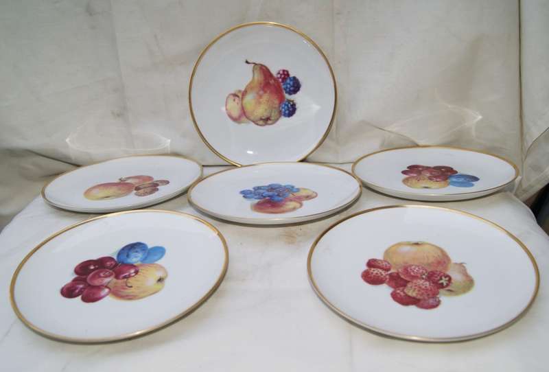 6x Thomas Germany Fruit Pattern Side Plates