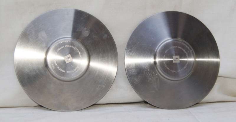 2x 18/10 Stainless Steel Nespresso Saucers