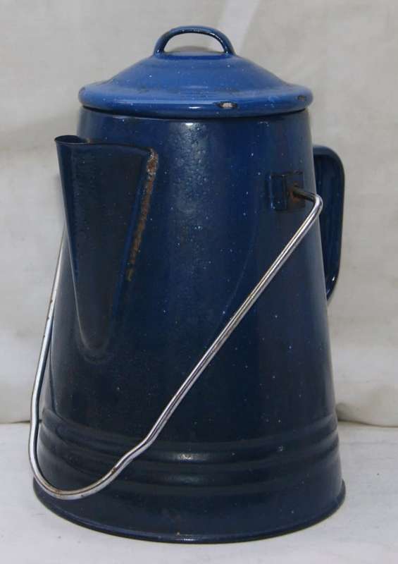 Vintage Enamel Teapot with Handle