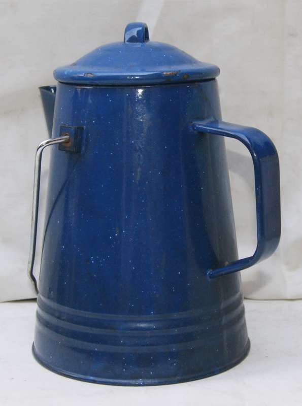 Vintage Enamel Teapot with Handle