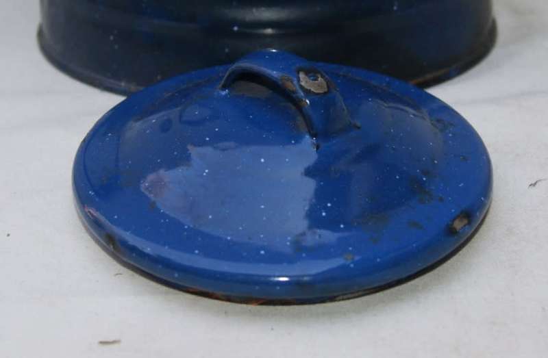 Vintage Enamel Teapot with Handle