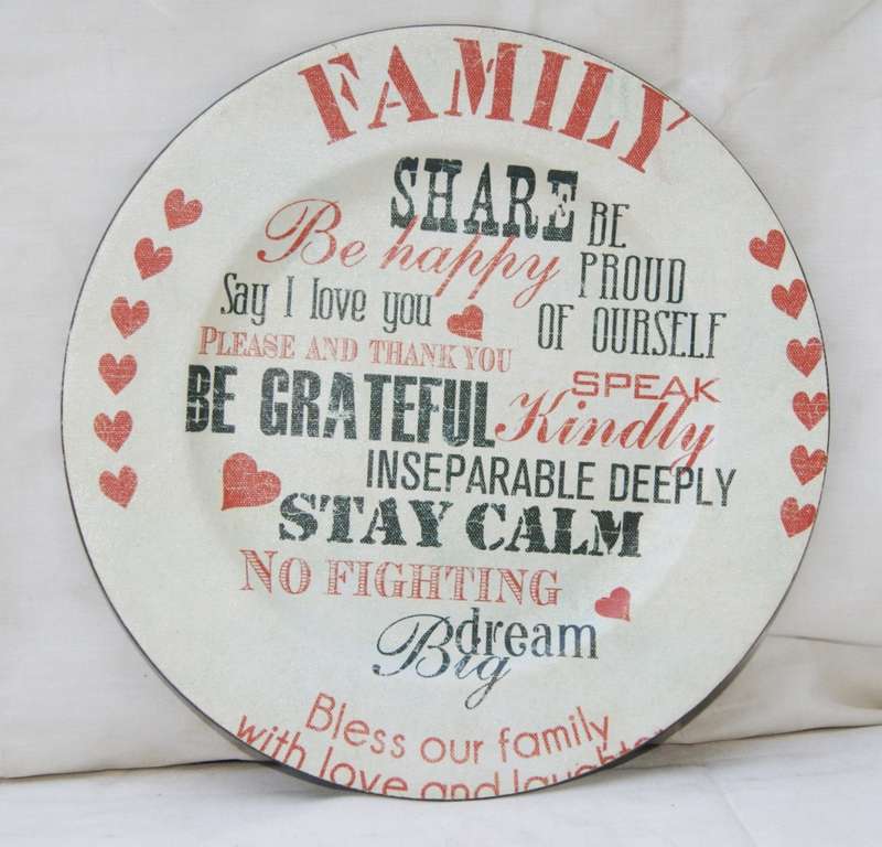 Family Quotes Wall Plate