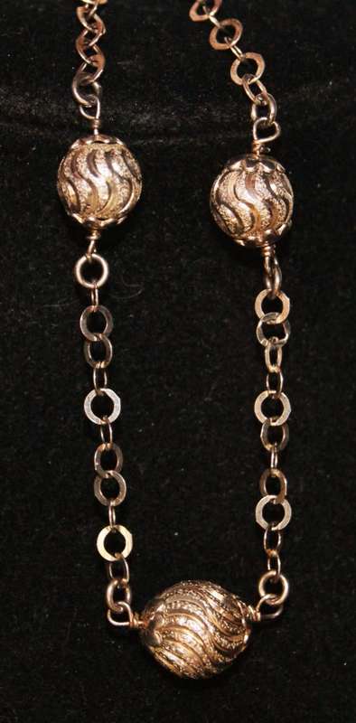 925 Sterling Silver Ball and Chain Bracelet