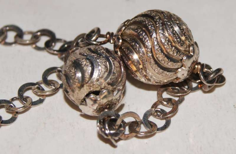 925 Sterling Silver Ball and Chain Bracelet