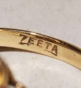 Vintage 9ct Gold Pearl and Tourmaline Ring Marked Zeeta Valued at R7760