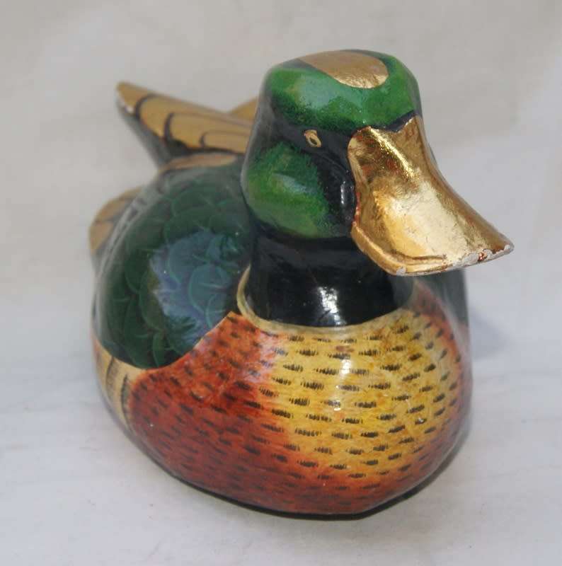 Hand Painted Decorative Wooden Duck