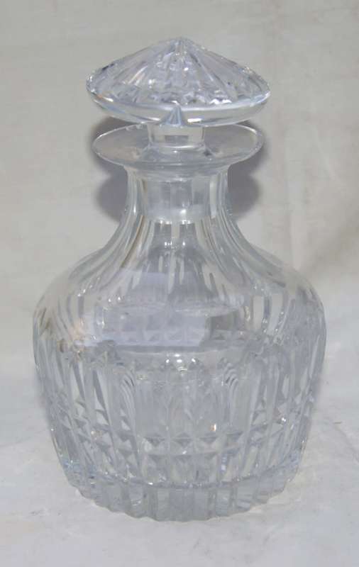 Pair of Matching Hand Cut Crystal Decanters
