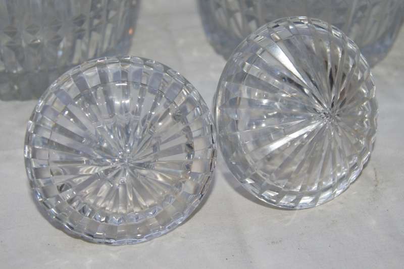 Pair of Matching Hand Cut Crystal Decanters