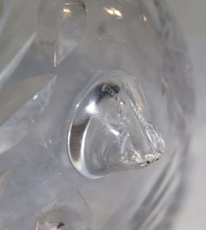 Round Rosecut Crystal Bowl (Repaired)