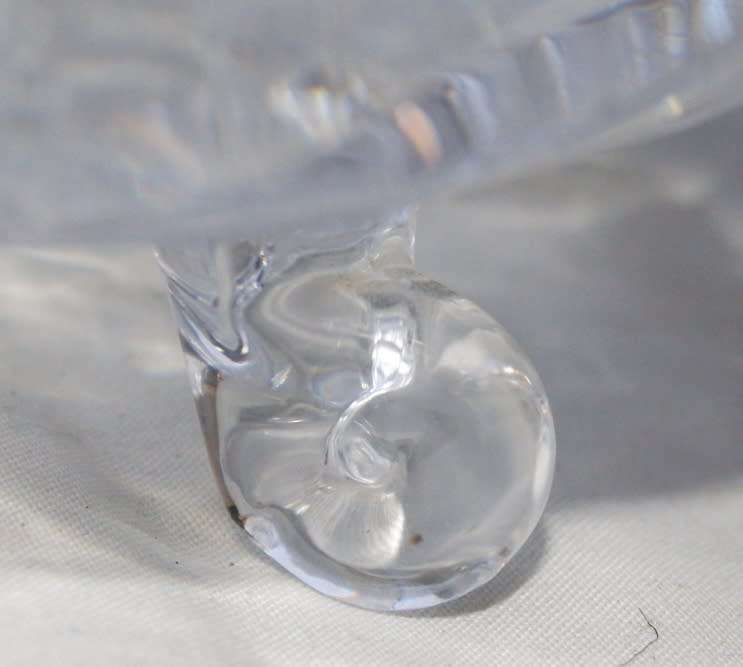 Round crystal Rosecut Bowl in Excellent Condition