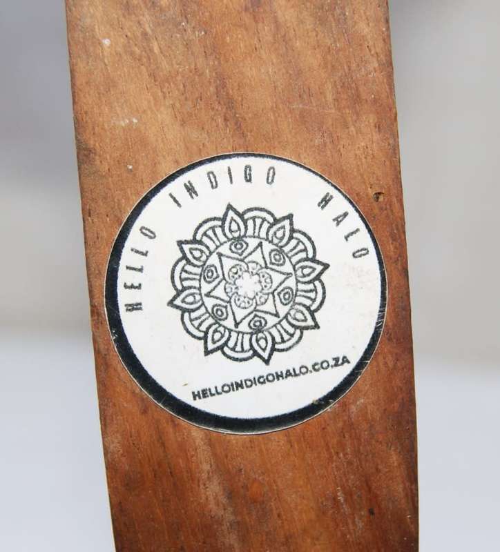 Vintage Wooden Incense Burner with Brass Elephant Inlay
