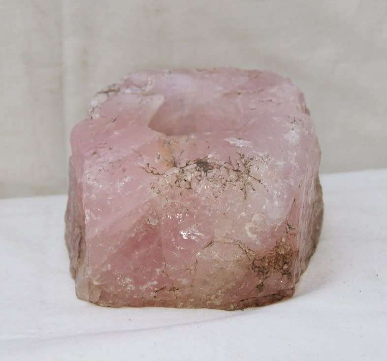 1.4kg Rose Quartz Candle Holder
