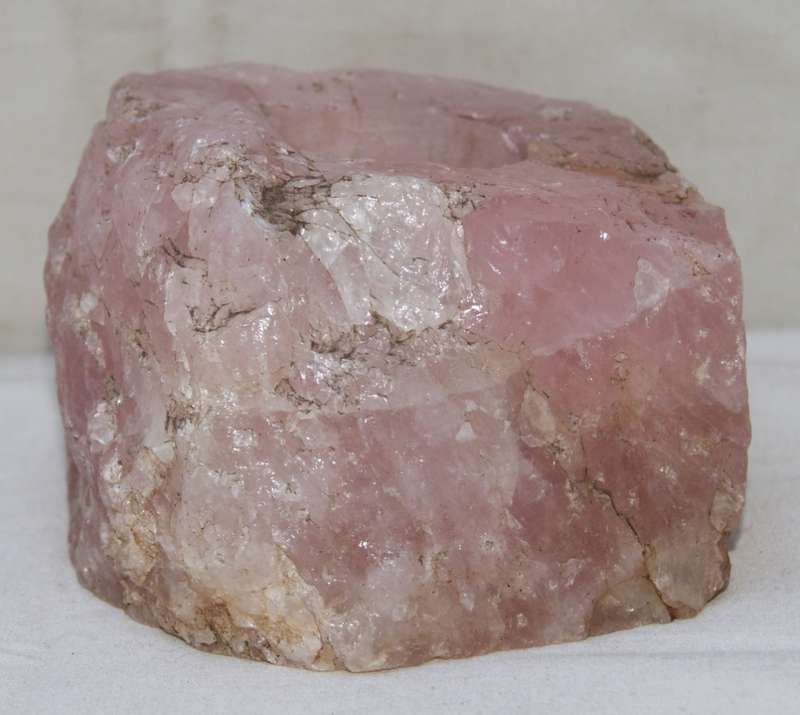 1.4kg Rose Quartz Candle Holder