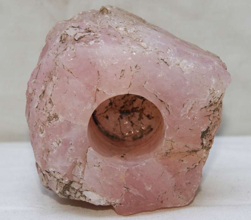 1.4kg Rose Quartz Candle Holder