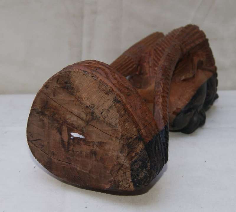 Wooden Hand Carved African Maiden