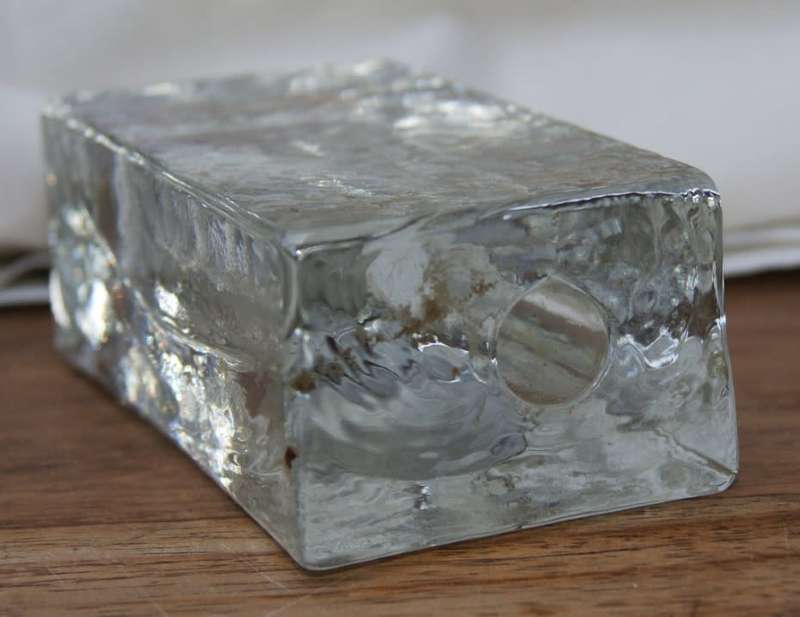 Heavy Moulded Glass Single Bud Vase