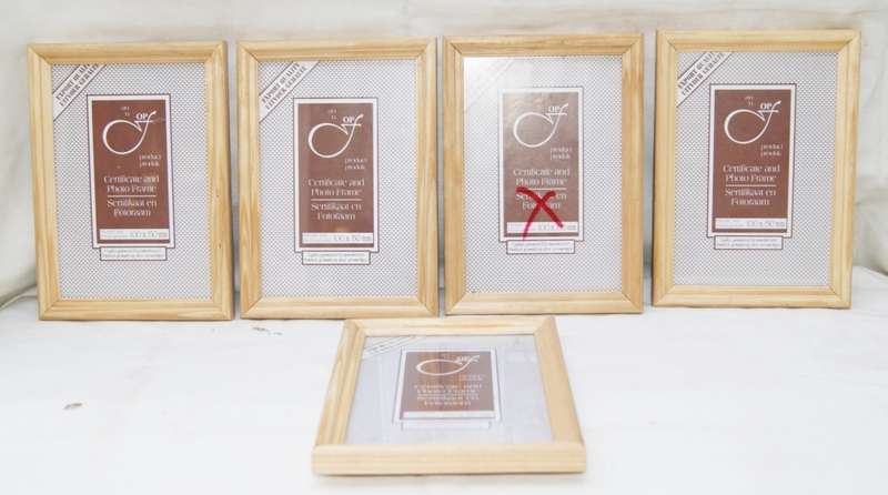 Wood and Glass Photo Frame (5 available, bid per frame)
