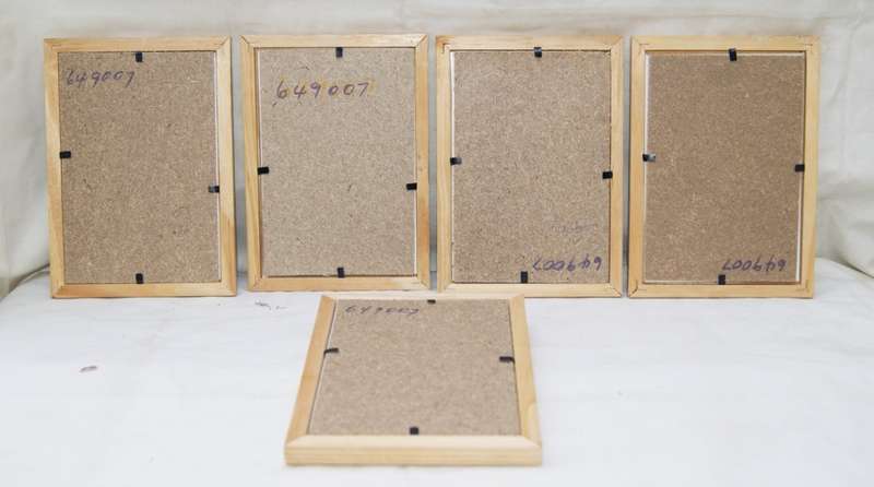 Wood and Glass Photo Frame (5 available, bid per frame)