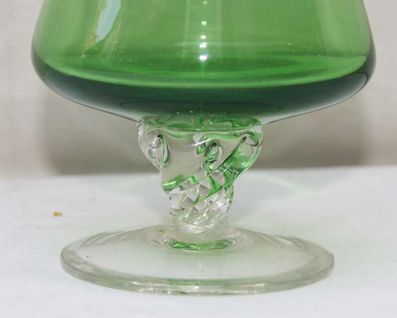 Vintage Emerald Venetian Glass Decanter