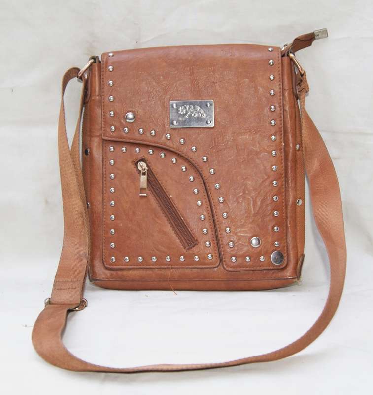 Faux Leather Satchel Bag