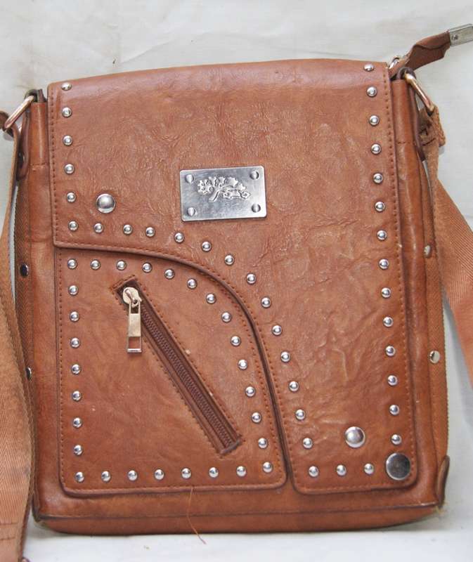 Faux Leather Satchel Bag