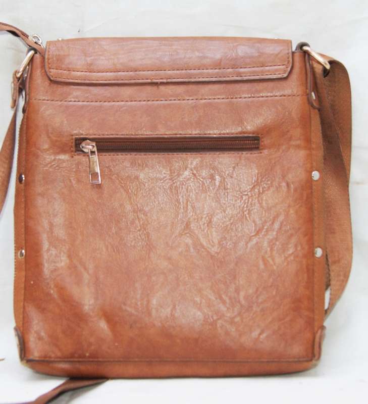 Faux Leather Satchel Bag
