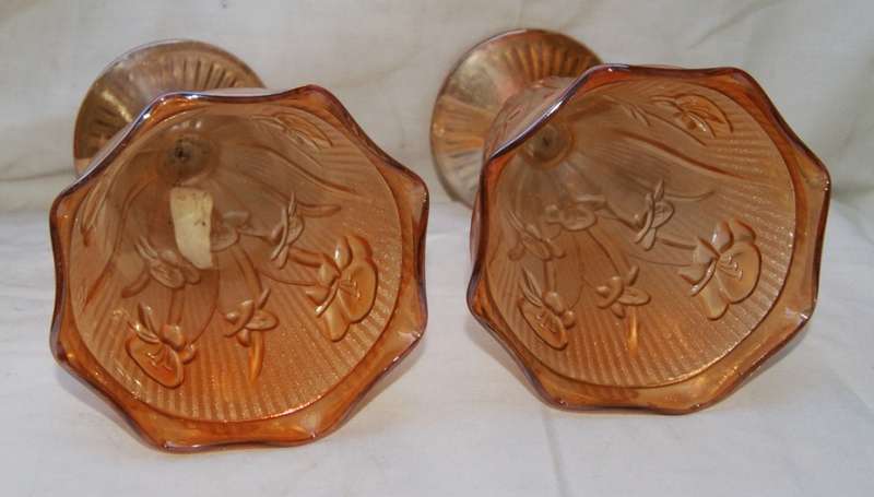 Pair of Carnival Glass Vases