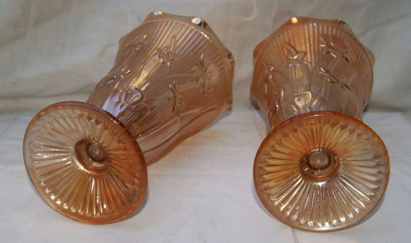 Pair of Carnival Glass Vases
