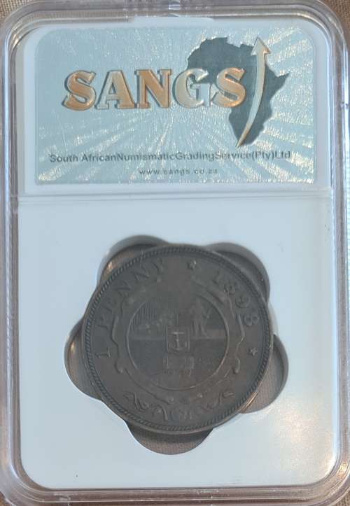 Stunning ZAR 1898 Penny from short collection year AU55