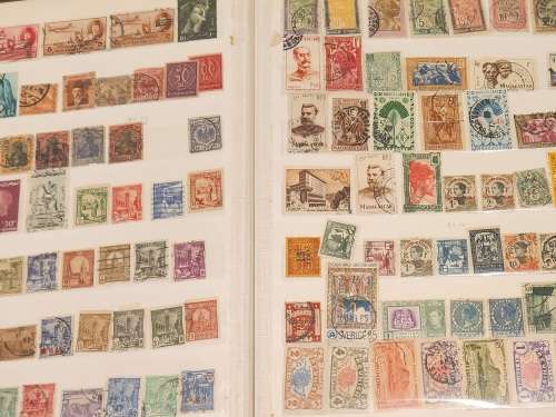 12 double pages of weird and wonderful treasure hunt stamps unvalued
