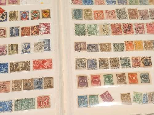 12 double pages of weird and wonderful treasure hunt stamps unvalued