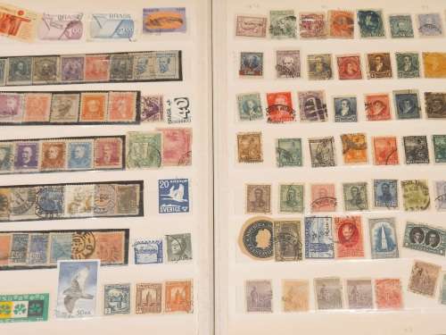 12 double pages of weird and wonderful treasure hunt stamps unvalued