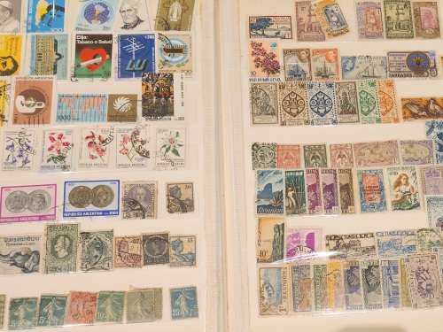 12 double pages of weird and wonderful treasure hunt stamps unvalued