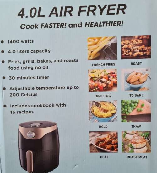 4L Premium rose gold air fryer