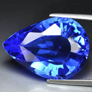 15.25ct TANZANITE BLUE PEAR QUARTZ