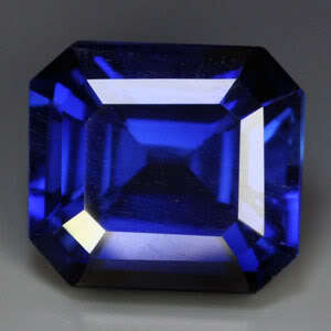 6.65ct EMERALD CUT BLUE SAPPHIRE