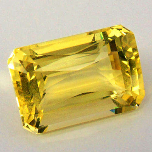 18.43ct NATURAL EMERALD CUT LEMON QUARTZ