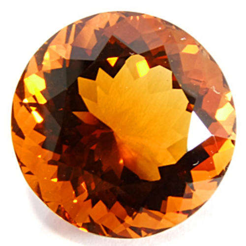 34.86ct ROUND ORANGE GOLD CITRINE