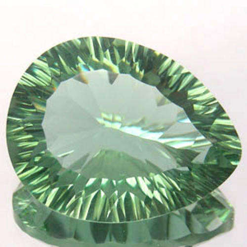 26.88ct PEAR CONCAVE GREEN AMETHYST