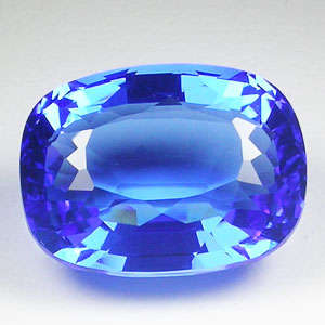 24.25t CUSHION TANZANITE BLUE QUARTZ